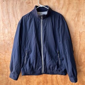 Tommy Bahama Navy Blue Zip Up Lightweight Jacket